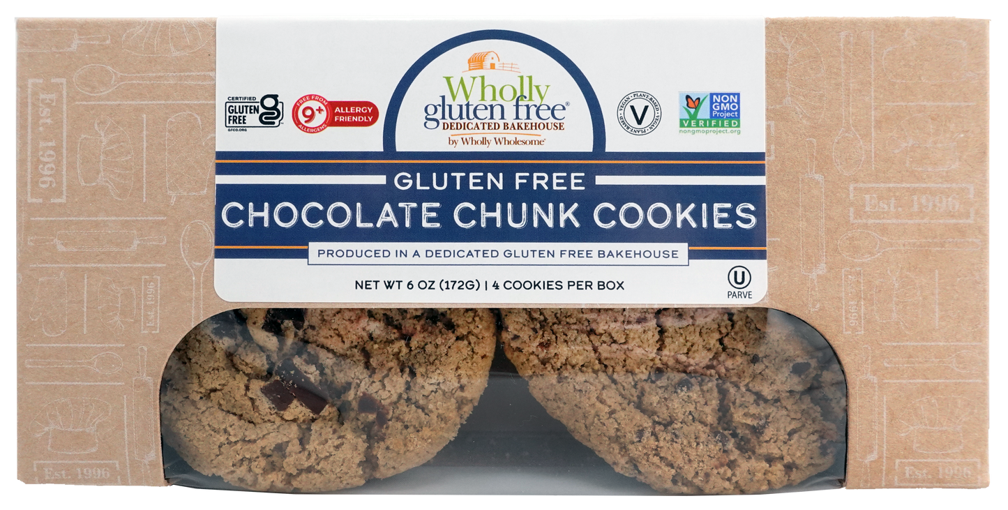 Gluten Free and Vegan Chocolate Chunk Cookie (12-4 Packs)