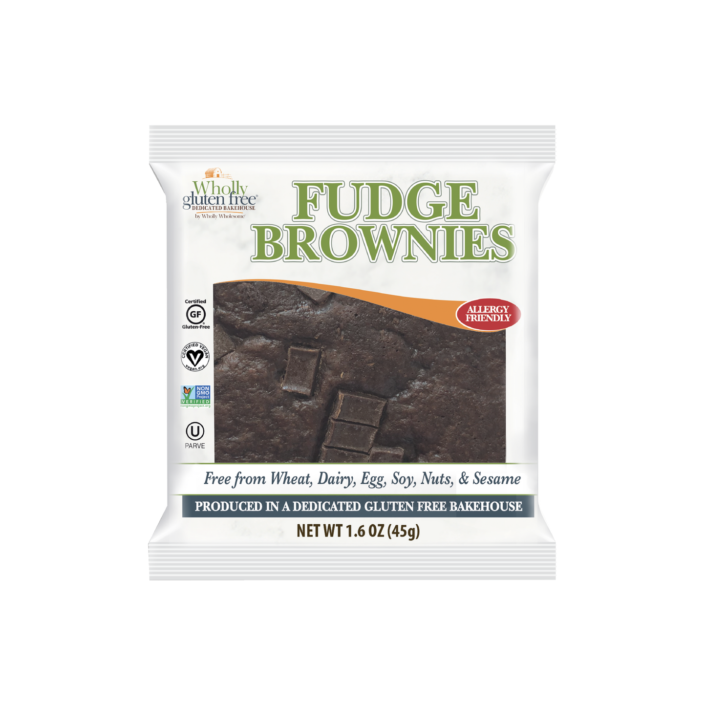 Single Serve Gluten Free and Vegan Fudge Brownies (6–5 Packs)
