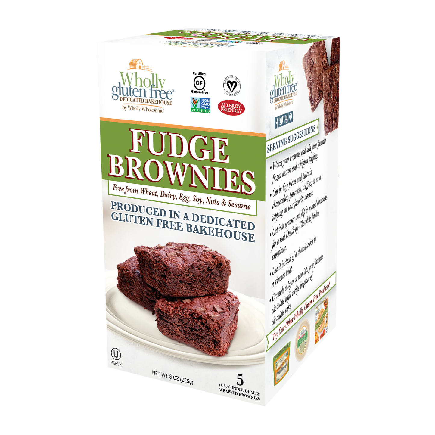 Single Serve Gluten Free and Vegan Fudge Brownies (6–5 Packs)